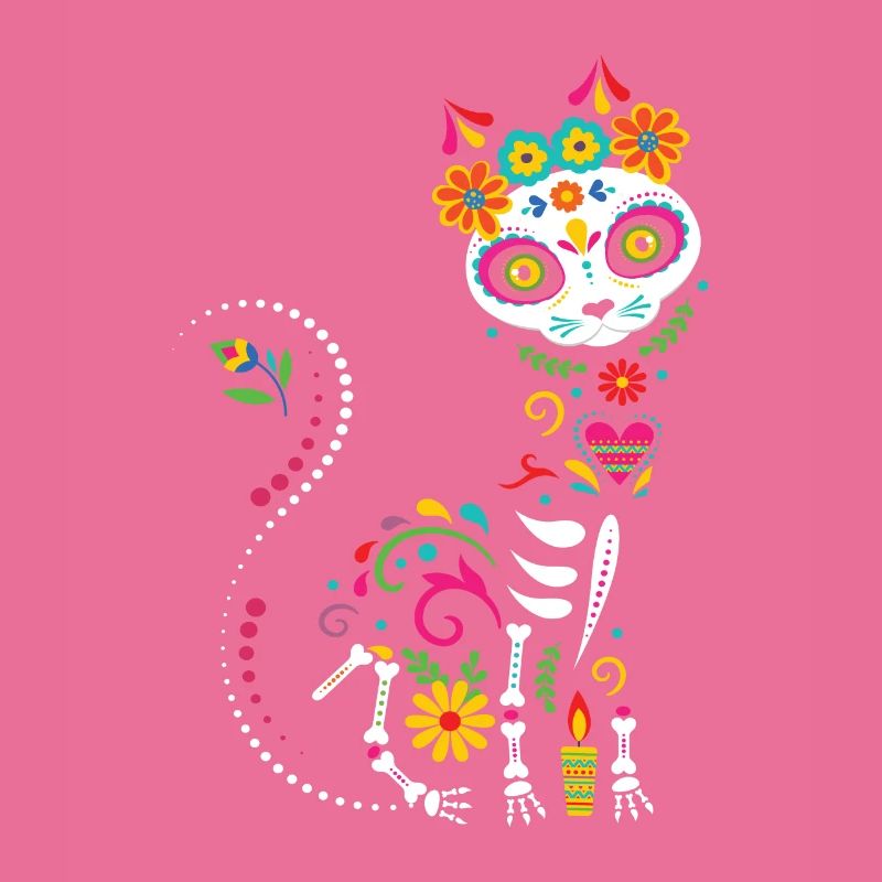 Dia de Los Muertos Katze Mexiko