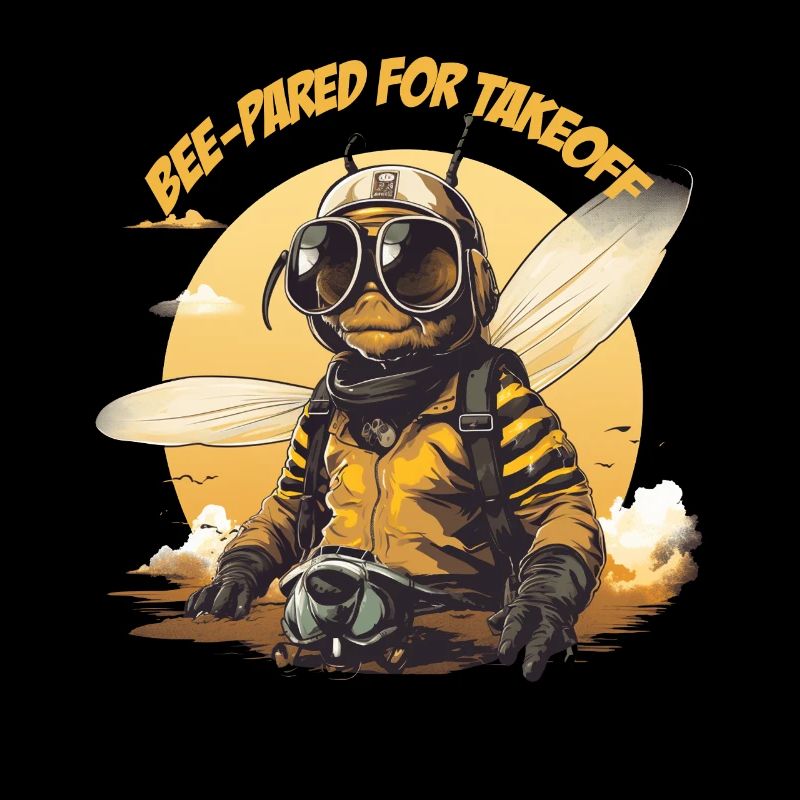 Abeille pilote avec lettrage