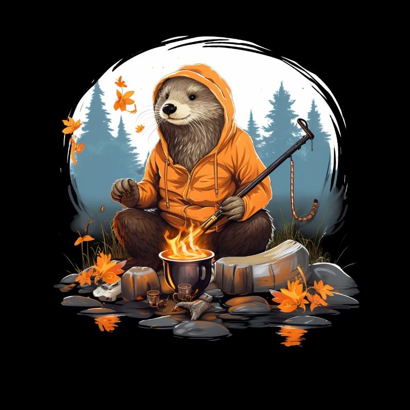 Otter am Feuer