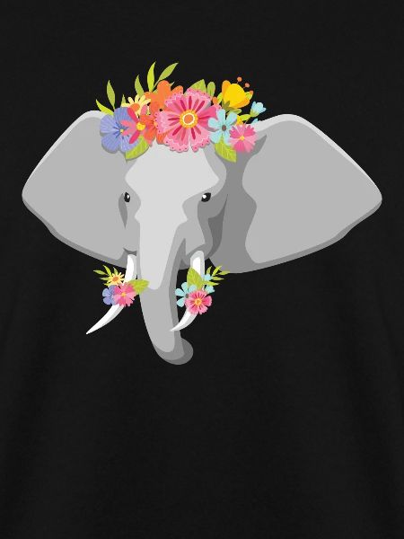 Elefantenkopf Blumen Kinder Elefant