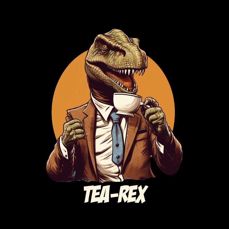 Tea-Rex - Witziges Dinosaurier Tee Design