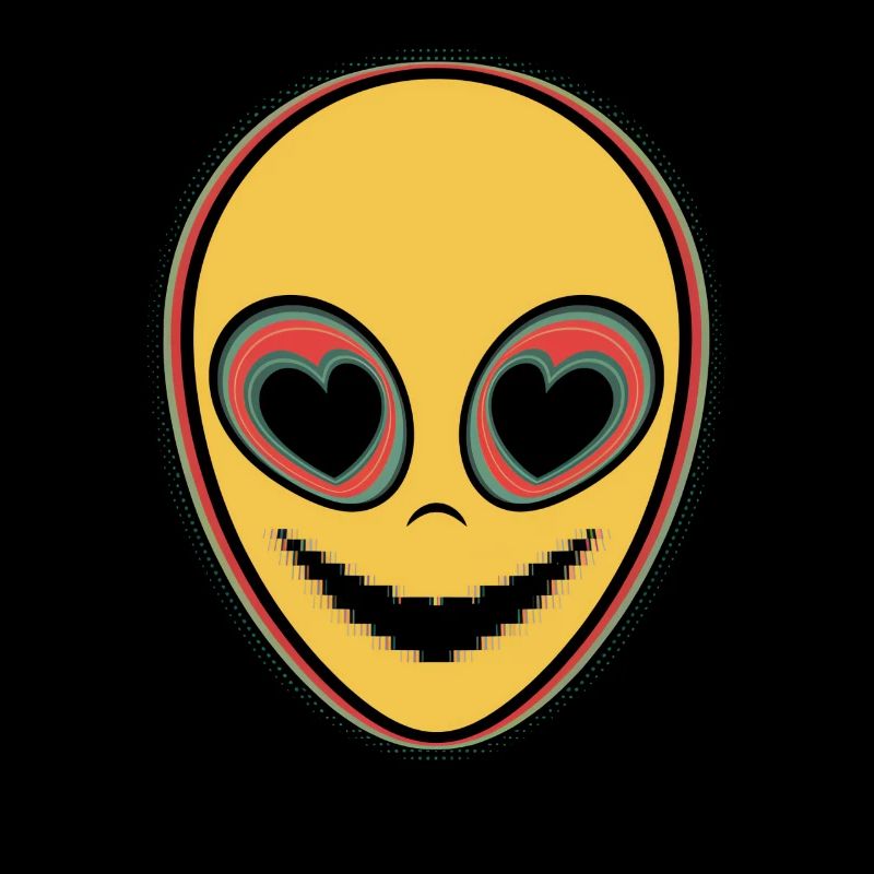 Psychédélique Alien Face Ravers