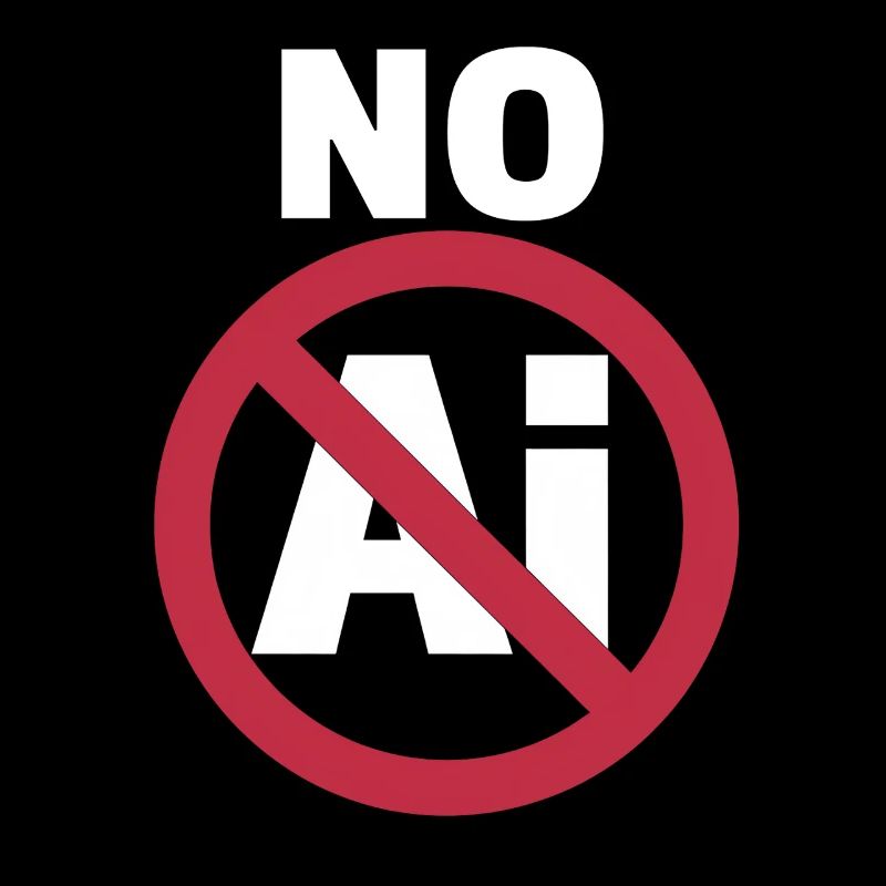 NO AI Stop KI Zeichen gegen Ki