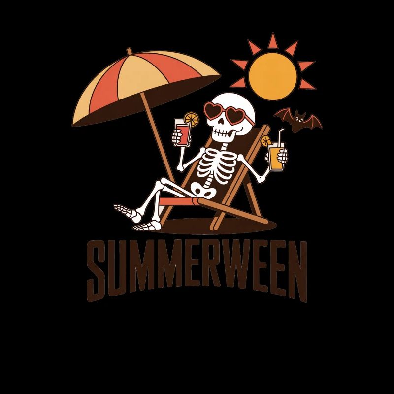 Summerween Halloween Skelett