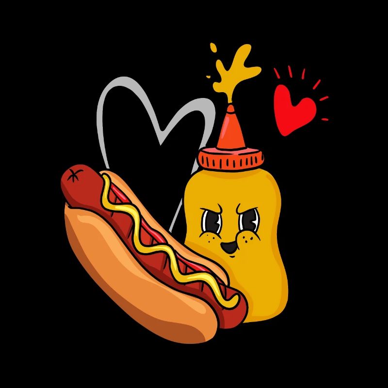 Hotdog und Senf
