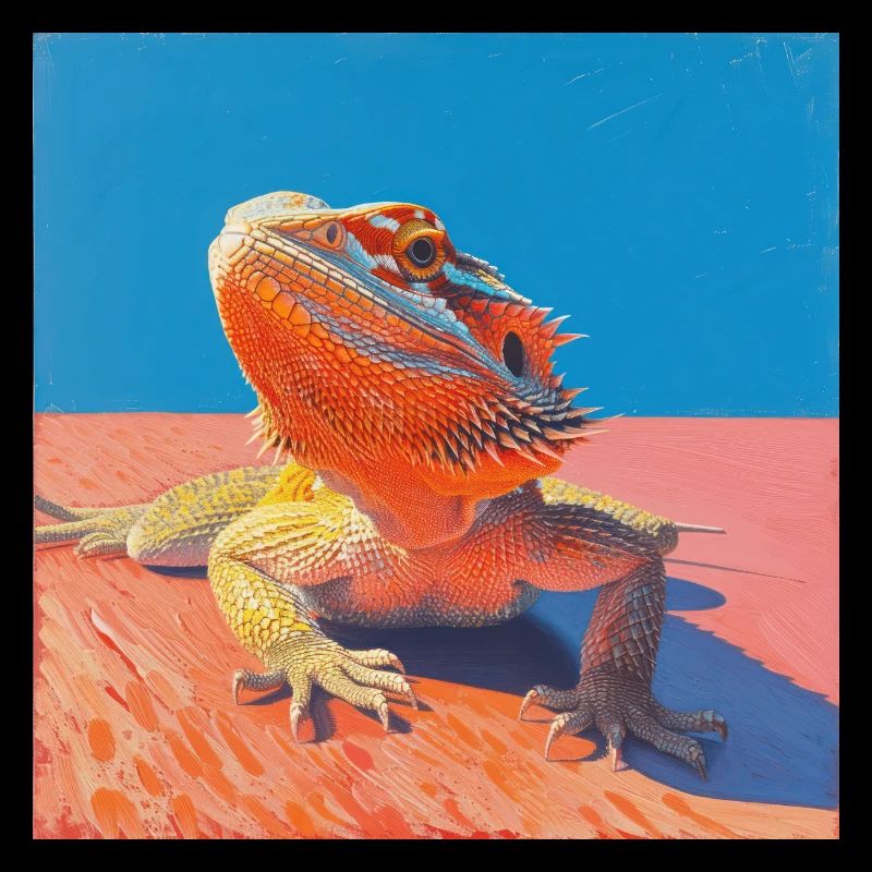 Bartagamen, echse, bunt, tier, geschenk