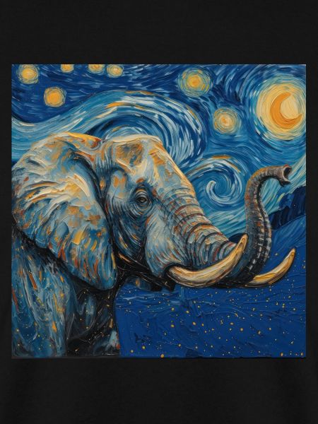 elefant, van gogh, sternennacht
