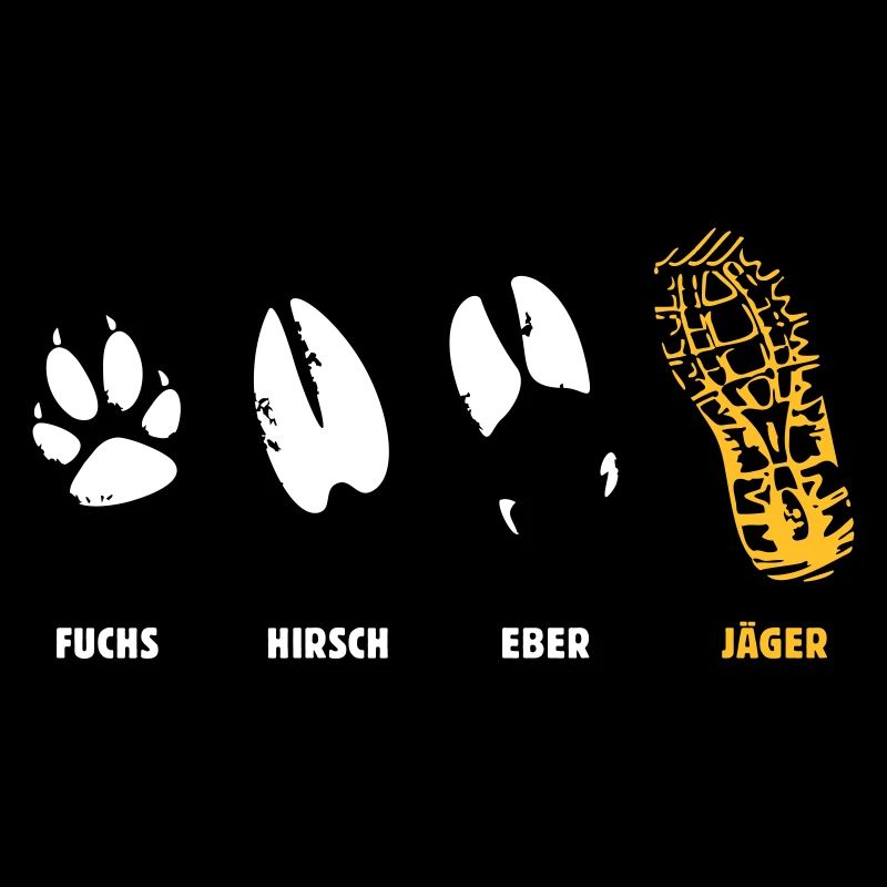 Fox, deer, boar, hunter, footstep, track