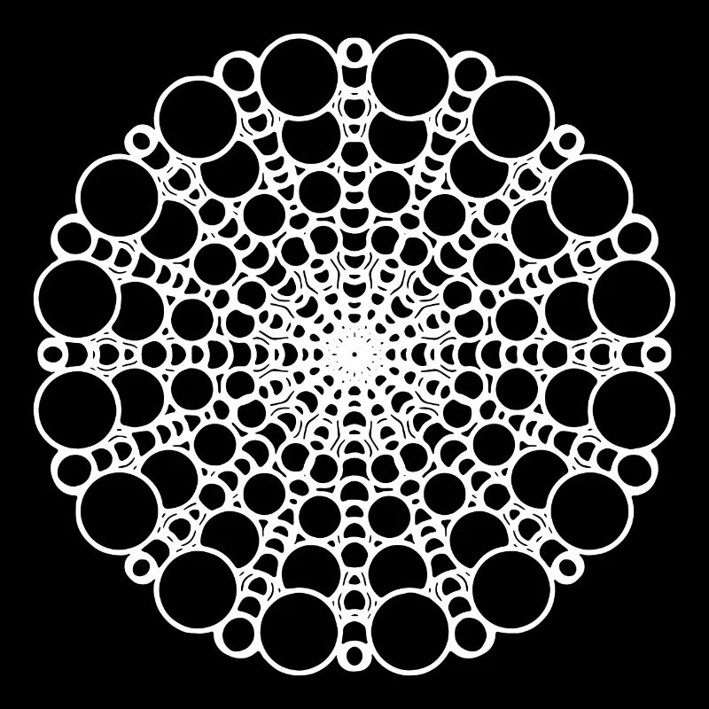 Cercles géométriques mandala Forme de motif rond