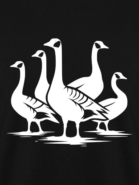 Ein Schwarm hübscher Wildgänse