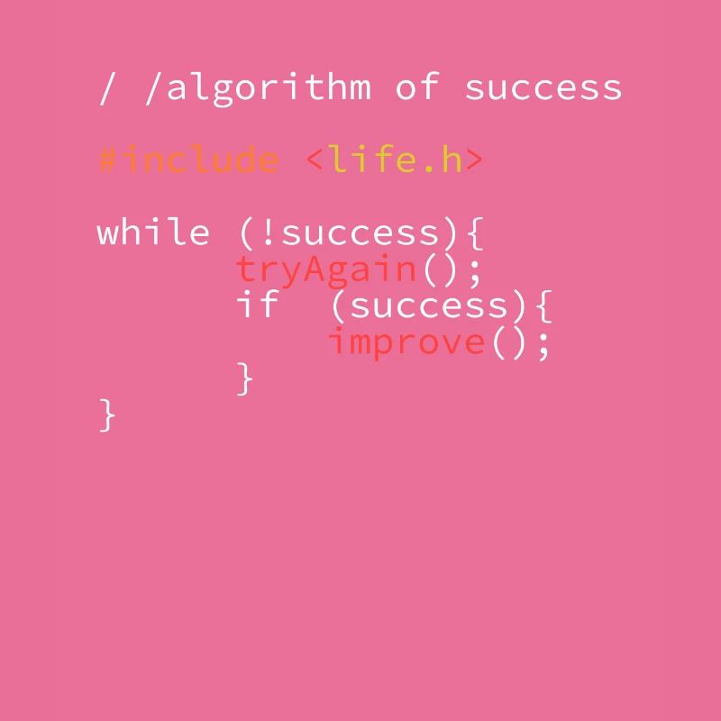 Algorithm of success Nerd Code du programme développeur