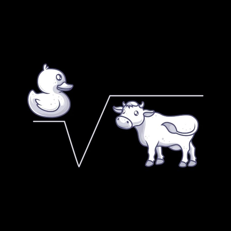 Maths blague N-te racine de Q racine de canard vache