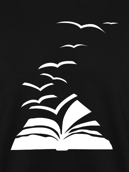 Bücherwurm Vögel Möwen Bücher