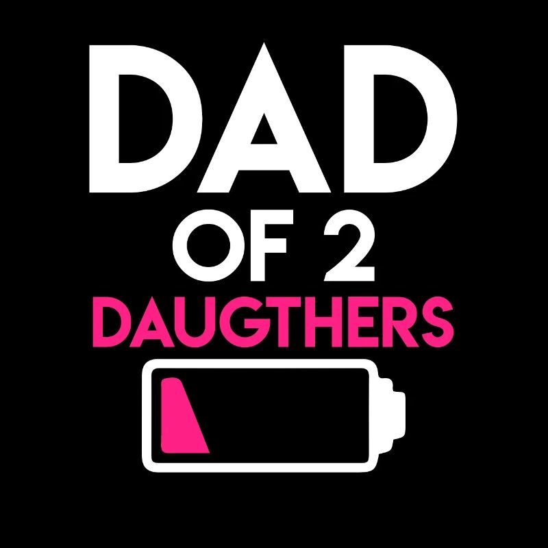Vater 2 Töchter Papa 2 Kinder