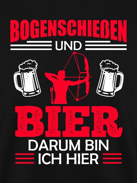 Bogenschießen und Bier Männer