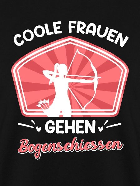 Coole Frauen gehen Bogenschießen