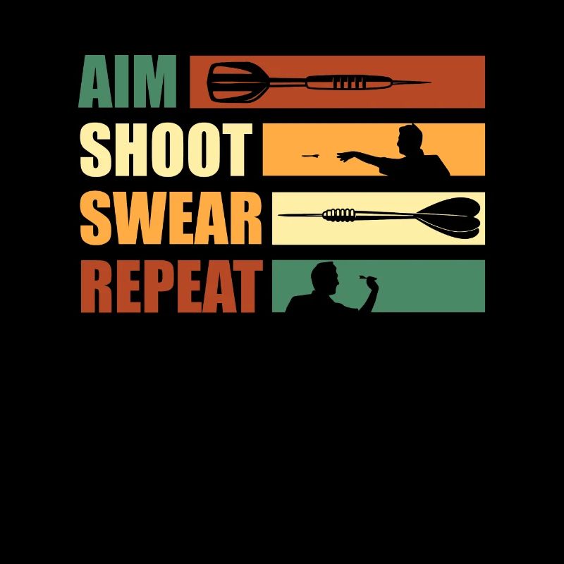 Darts Aim Shoot Swear Repeat Dart Accessories Darts