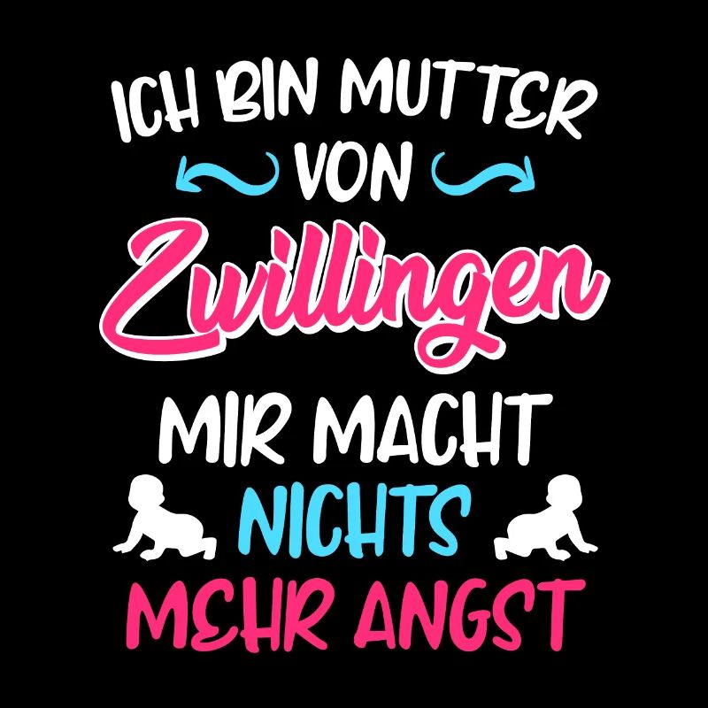 Mutter von Zwillingen Liebe hoch 2 schwangere Mama