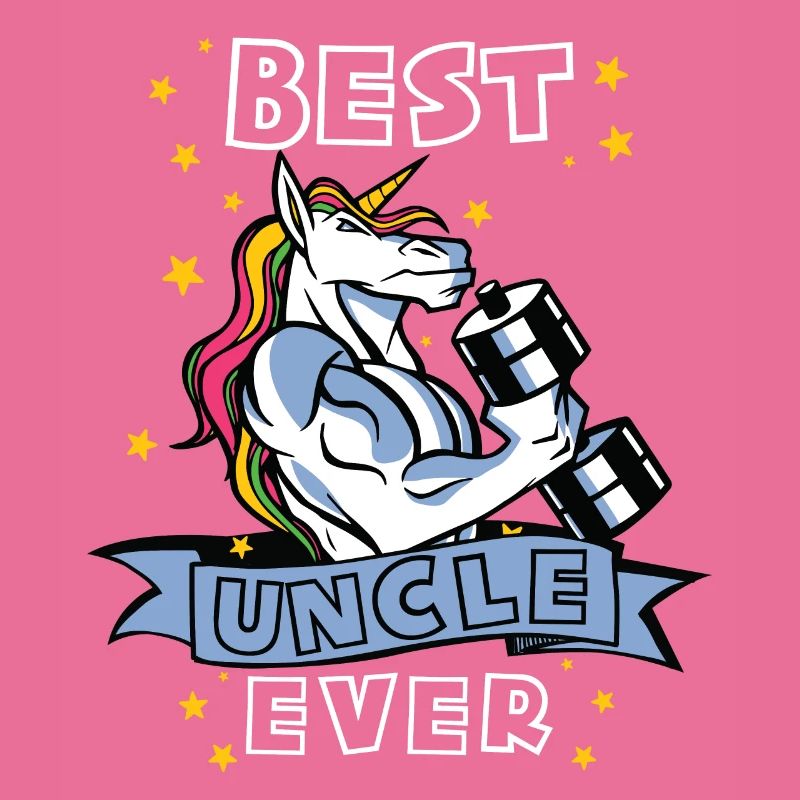 Bester Onkel ever Bodybuilder Onkel Einhorn Onkel