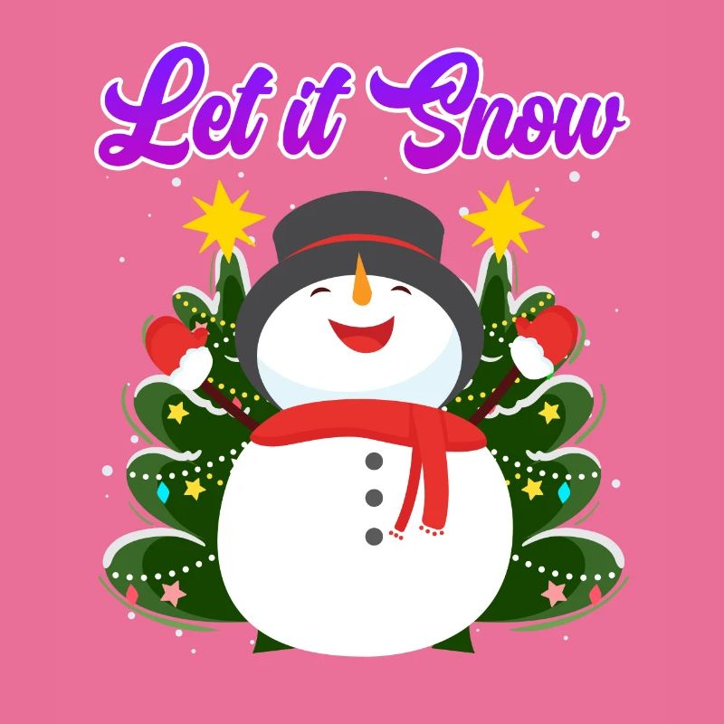Let it Snow Snowman Noël