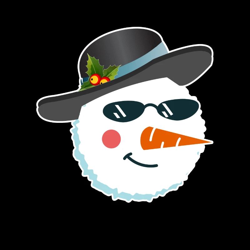 Snowman Face Carnaval Laid Noël