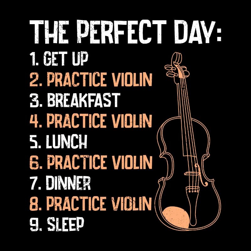 Musician the perfect day I practice violin