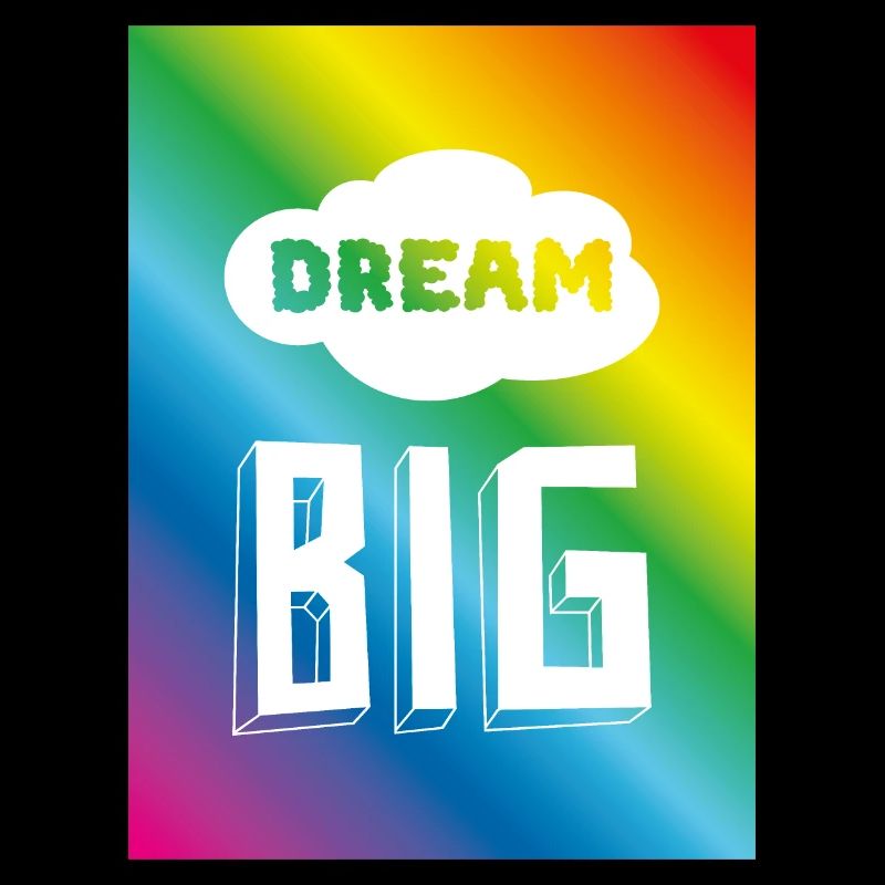 Rainbow Flow Dream Big Pride T-Shirt Design