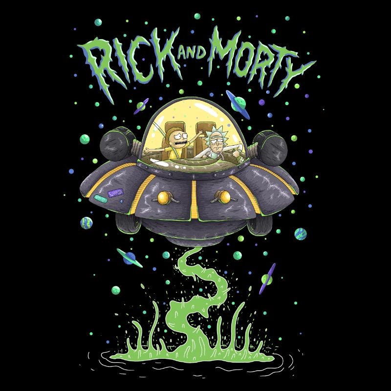 Rick Et Morty Dans Vaisseau Spatial