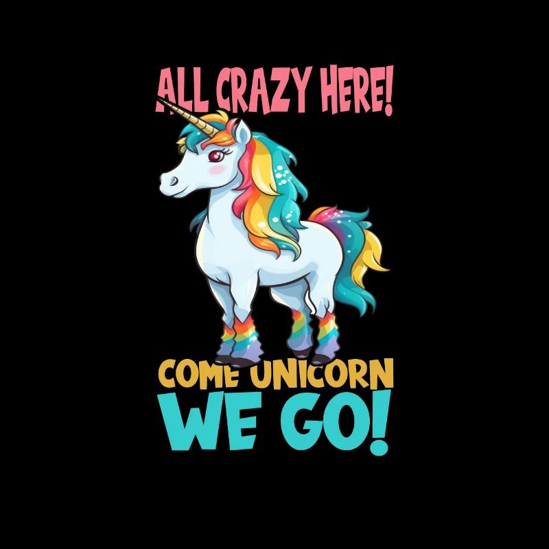 Comic funny little unicorn