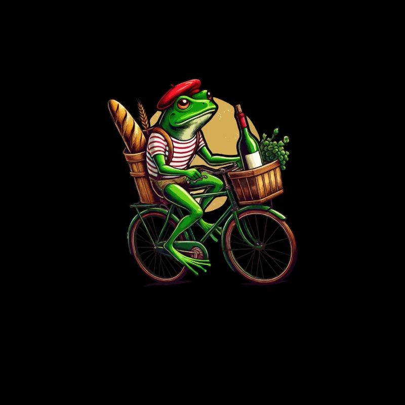 Grenouille comique cycliste