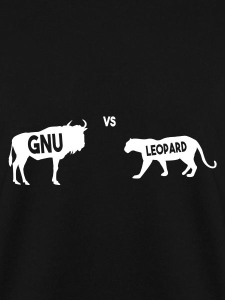 GNU vs Leopard T-Shirt