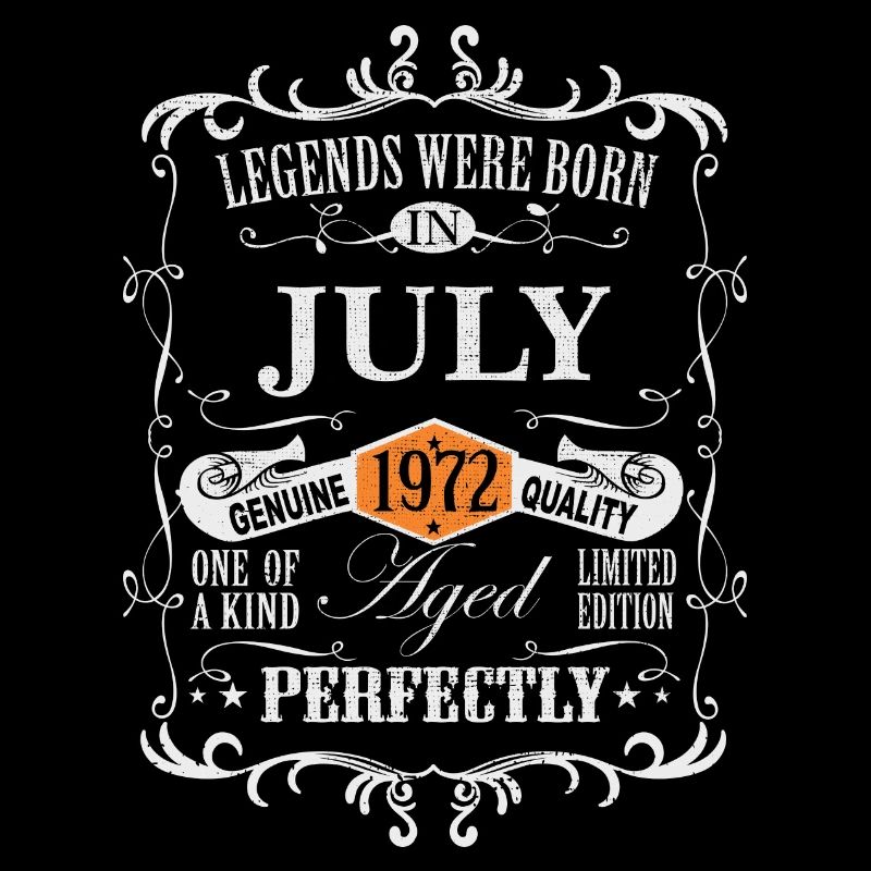 Geburtstag Legenden werden im Juli 1972 geboren