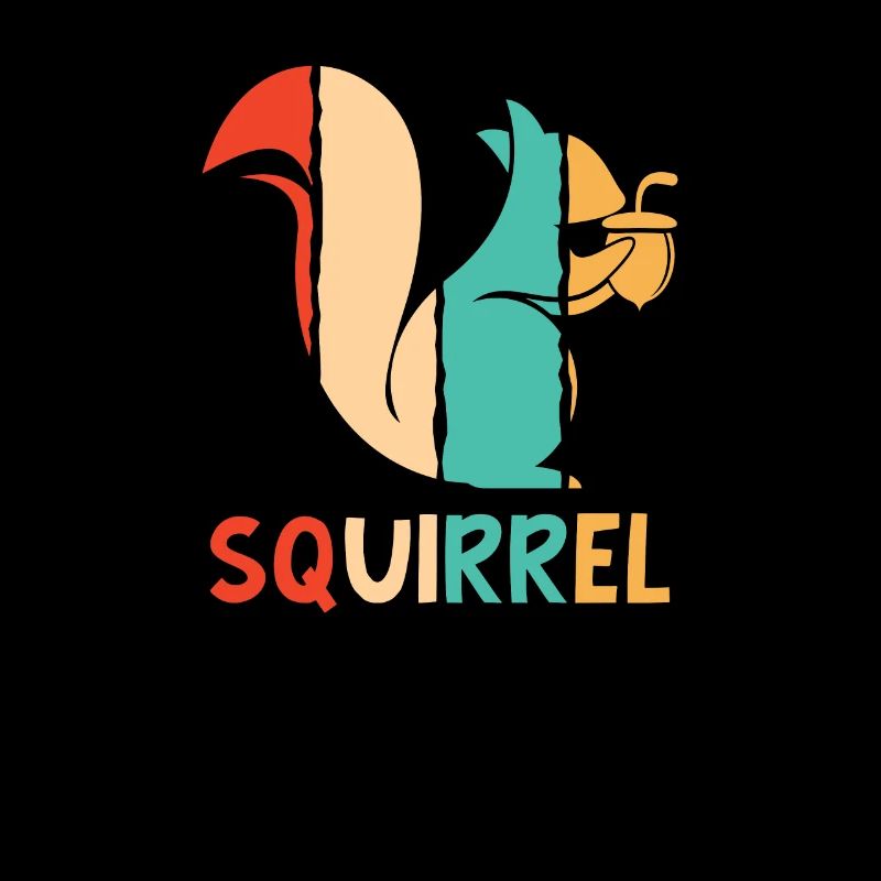 Retro Grauhörnchen Squirrel Fuchshörnchen