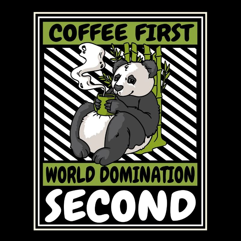 Café Première Domination du Monde Deuxième Panda Ours