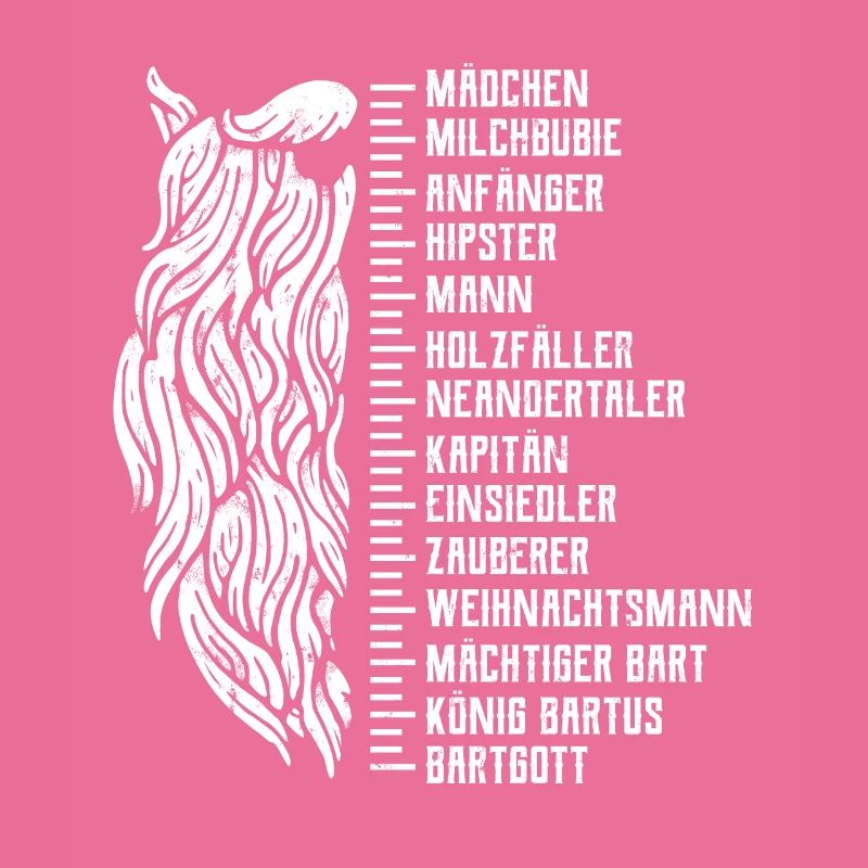 Bart Barträger Lineal Skala Vollbart Geschenk