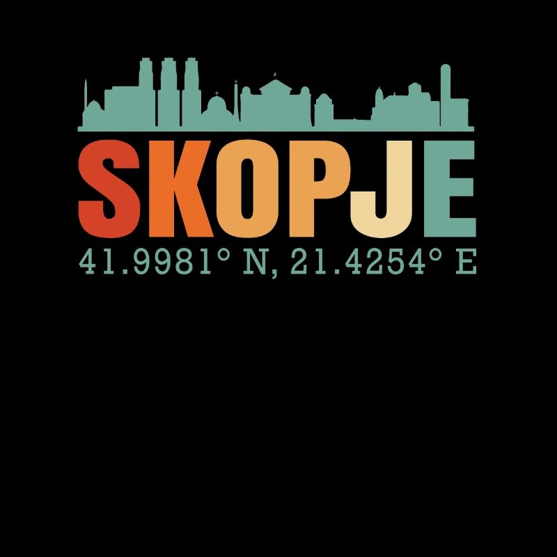 Skopje Mazedonien Skyline