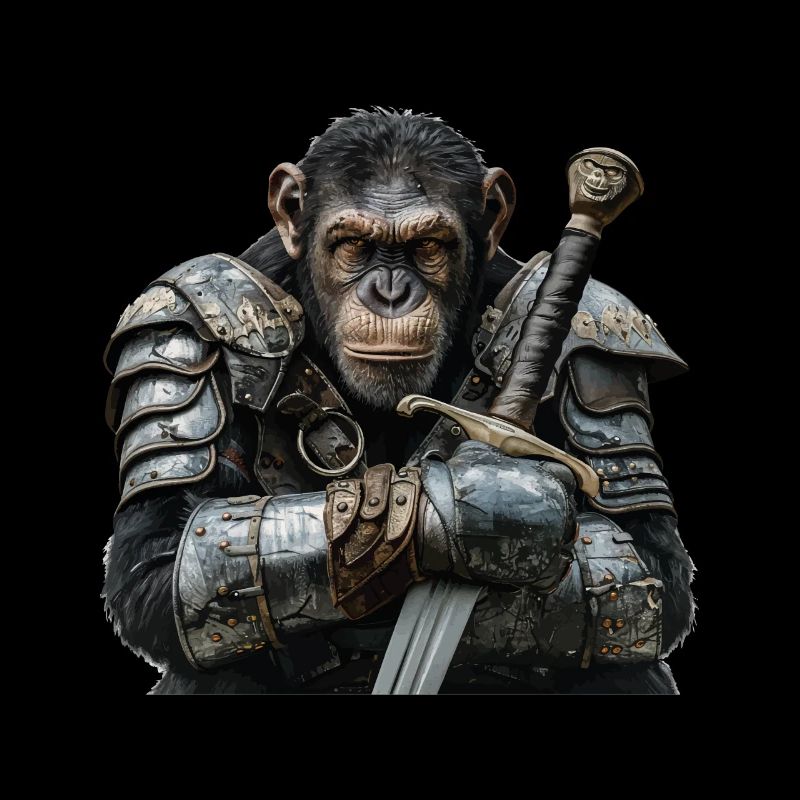 Chimpanse Ritter Mittelalter