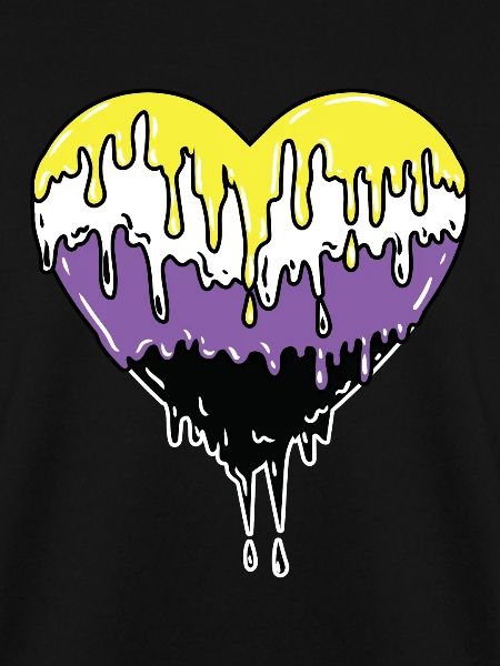 Nonbinary Pride Dropping Heart