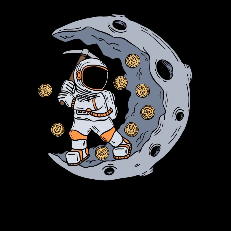 Astronaut schürft BTC Börsianer
