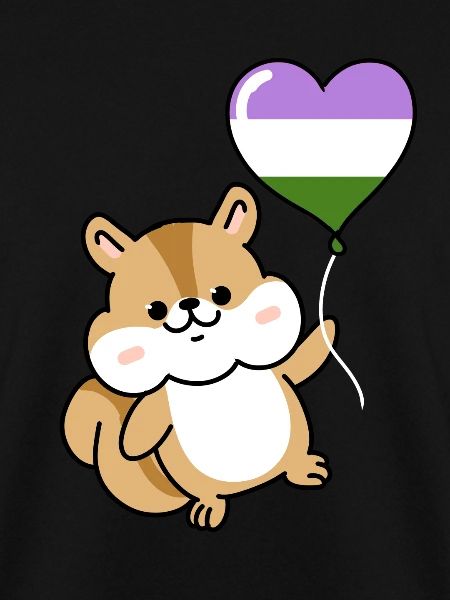 Eichhörnchen Herzballon Genderqueer