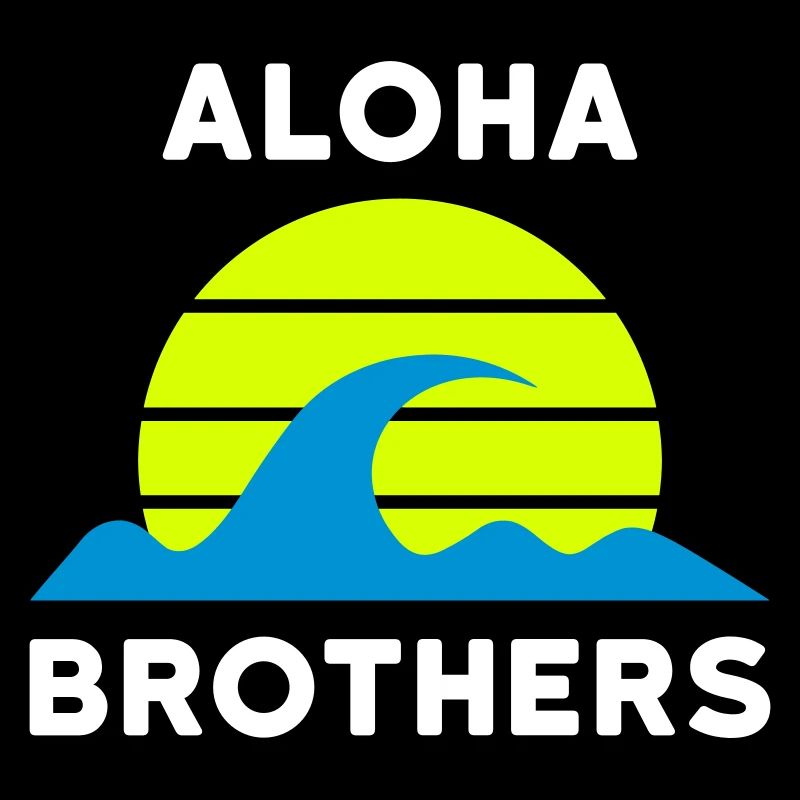 Frères Aloha (soleil avec lignes, vagues)