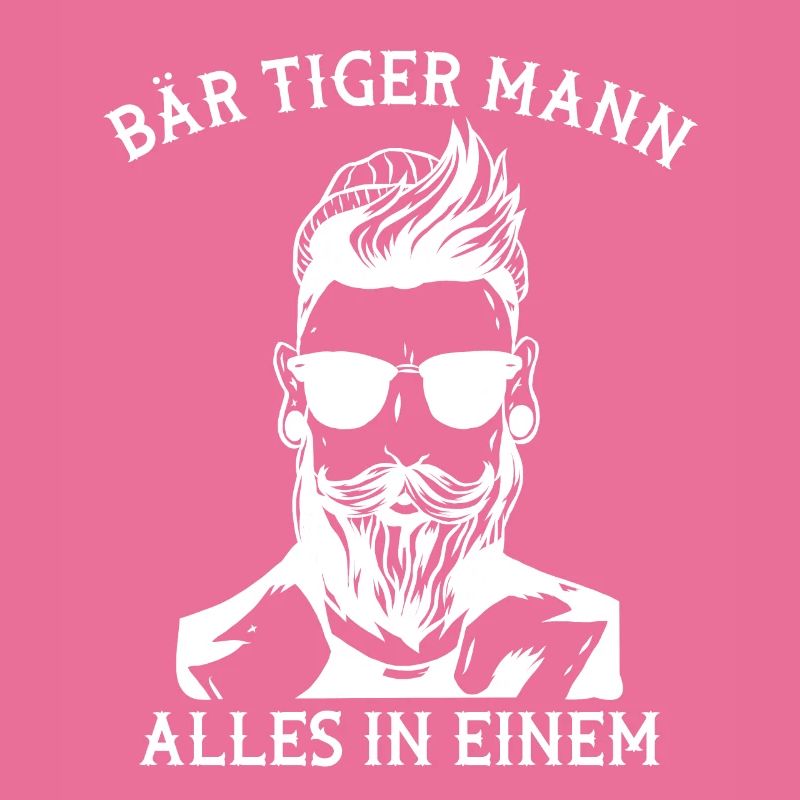 Bär Tiger Mann Schnurrbart Vollbart Bart Träger