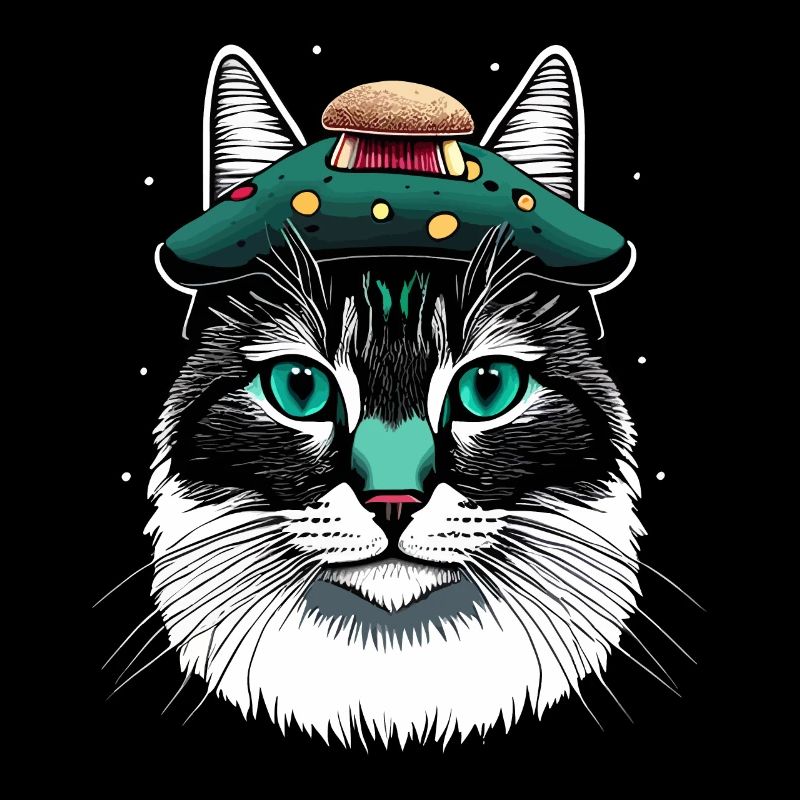 cottagecore aesthetic cats mushroom gift