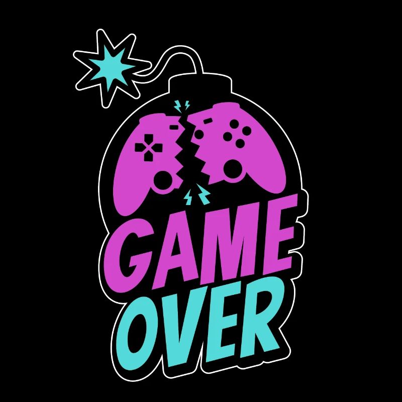 Game Over Controller Konsole Zocker Pro Gaming