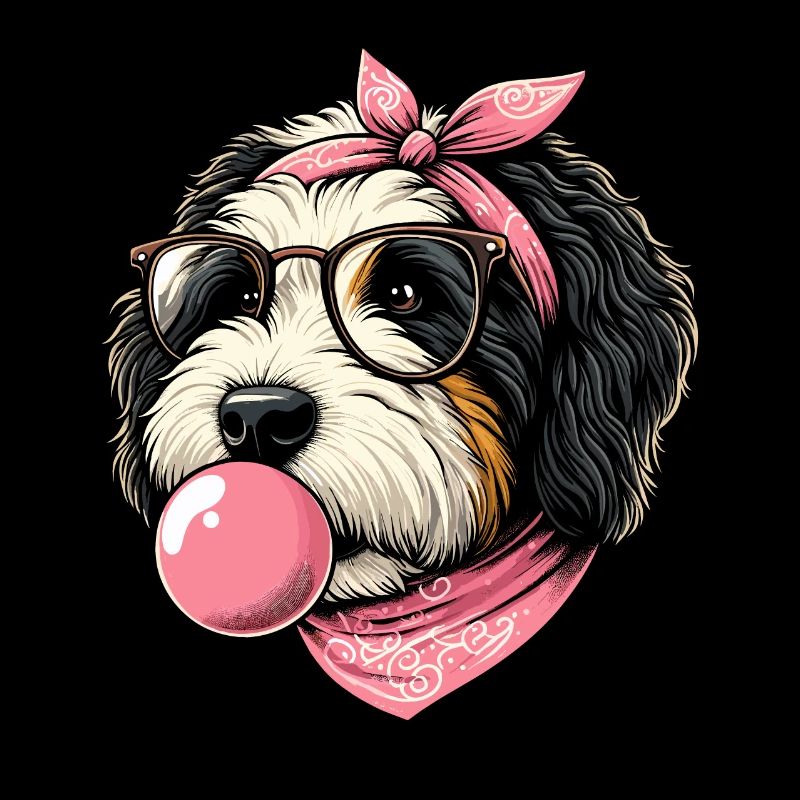 Bernedoodle Hund Kaugummi