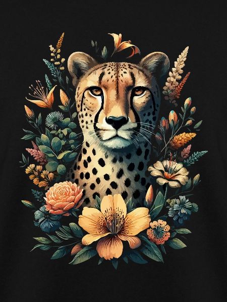 Cheetah Gepard Blumen