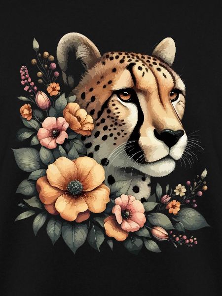 Cheetah Gepard Blumen