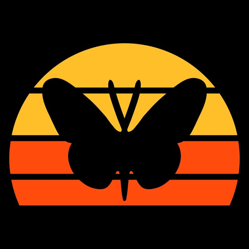 Schmetterling vor einer Halbsonne