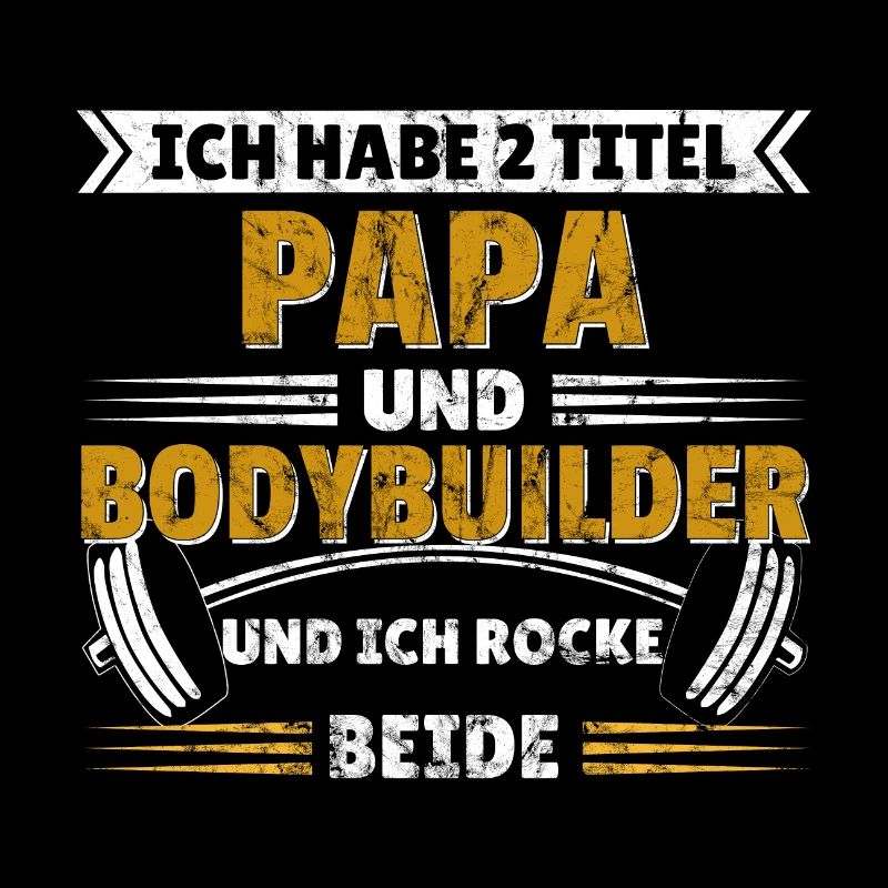 2 Titel Papa und Bodybuilder Gym Geschenkidee cool