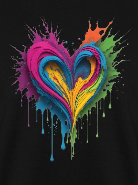 Heart of liquid paint